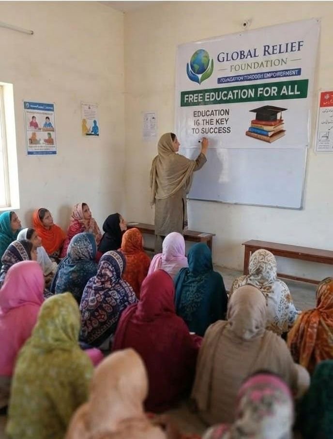 Women attending a free GRF education class