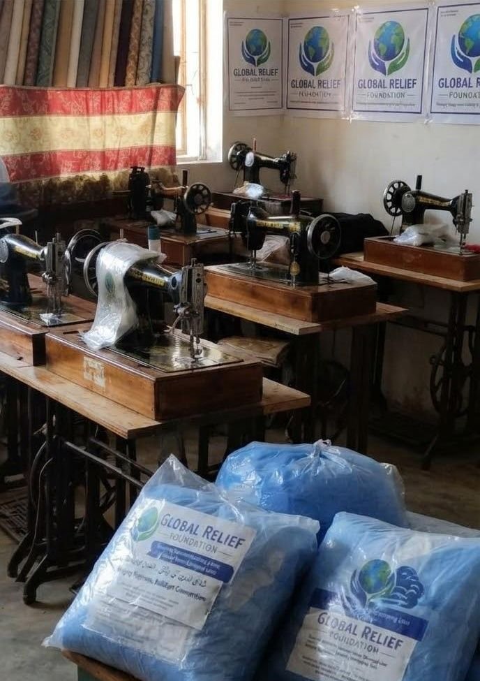 Sewing machines and supplies provided through the Rozgaar programme