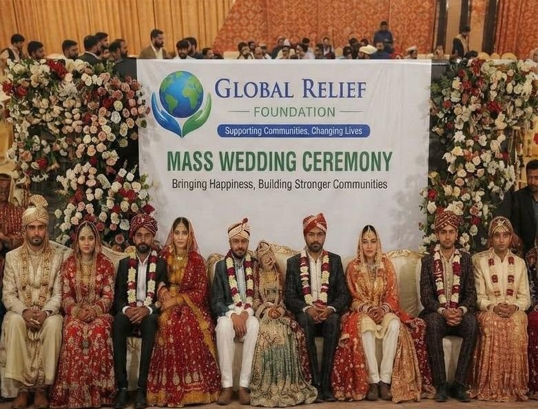 Couples at a GRF mass wedding ceremony